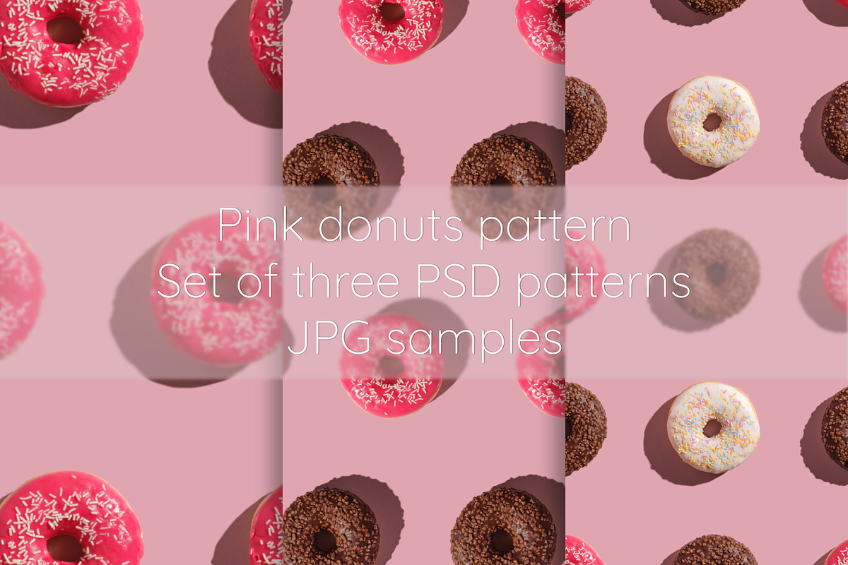 Pink donut patterns, a Pattern Graphic by Frostroomhead (Photo 1 of 4)
