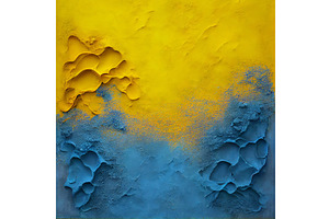 Yellow And Blue Venetian Plaster