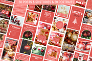 Red Christmas Instagram Templates, a Social Media Template by SunshineStudioBoutique (Thumbnail 5 of 8)