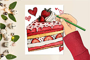 Hand-drawn Valentines Day Clipart, an Illustration by DreamCafeArt (Thumbnail 5 of 6)