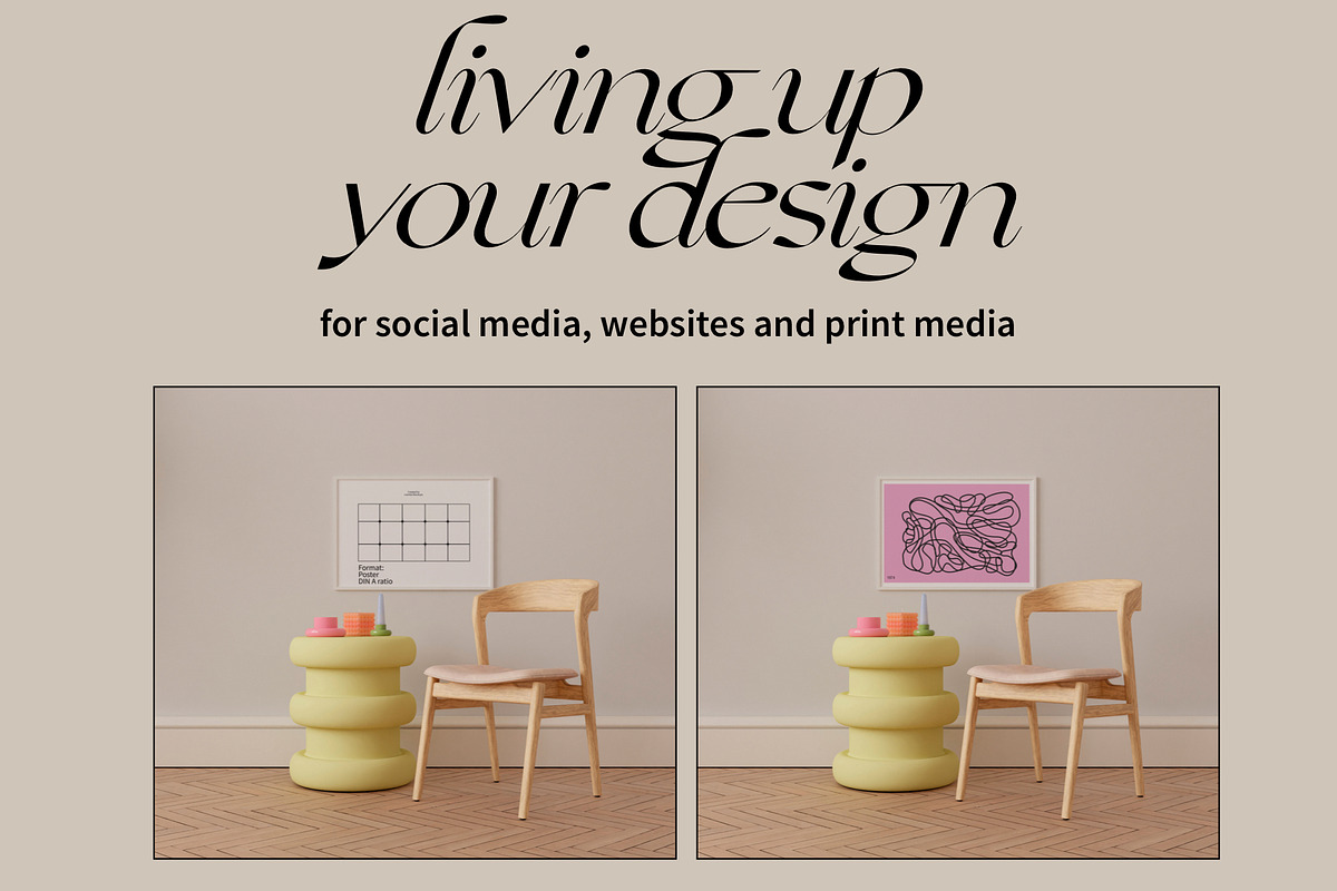 Frame Mockup Set FLORINE, an Advertising Mockup by Bonumo (Photo 11 of 13)