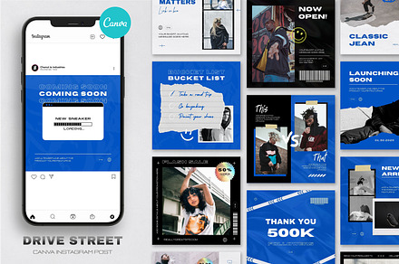 DRIVE street theme CANVA Instagram