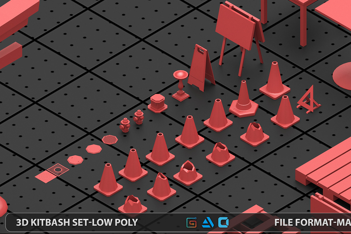 Mega pack Street kitbash, an Environmental 3D Model by MohamedHussien1 (Photo 8 of 9)
