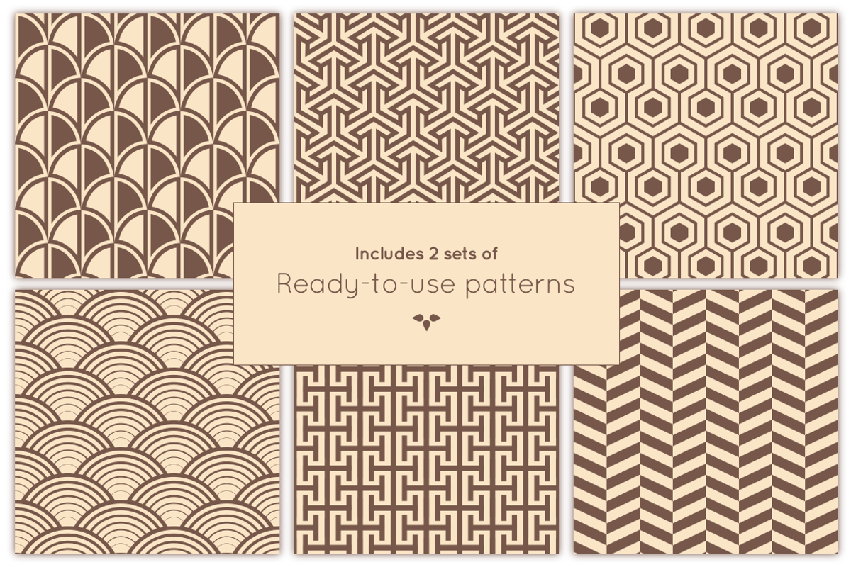 Classic Art Deco Patterns, a Pattern Graphic by HMJS Designs (Photo 4 of 6)