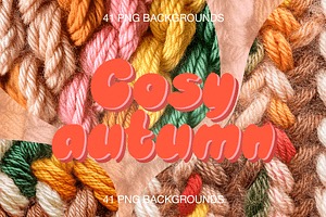 Cosy Autumn-bold Knitting Background