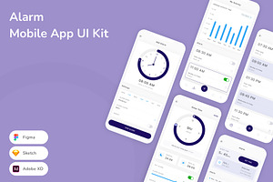 Alarm Mobile App UI Kit