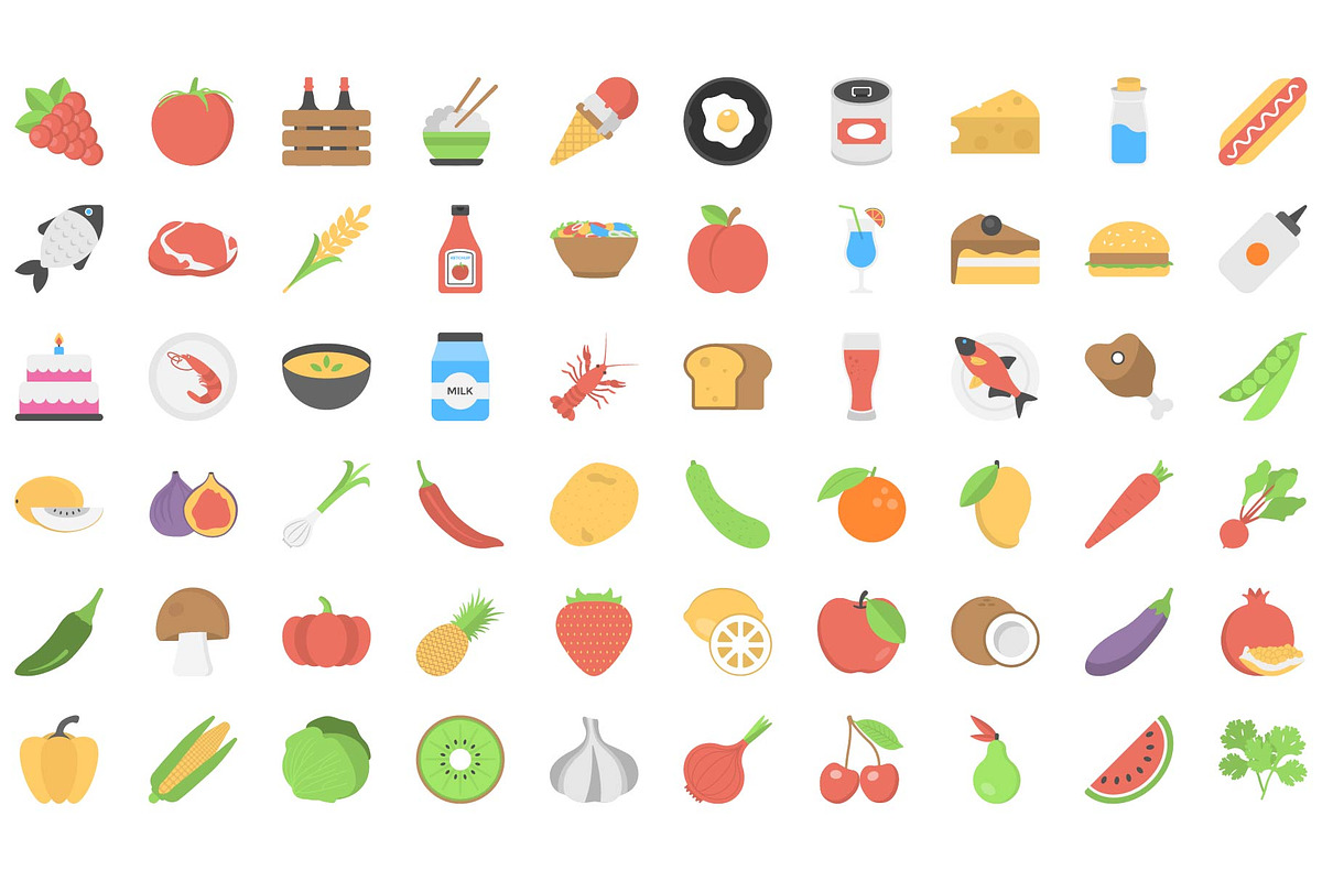 Customizable Food Icons for Branding, an Icon by Vector Portal