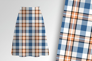 Peach Blue and Grey and Retro 60s Pl, a Pattern Graphic by Sharon Schwalbe