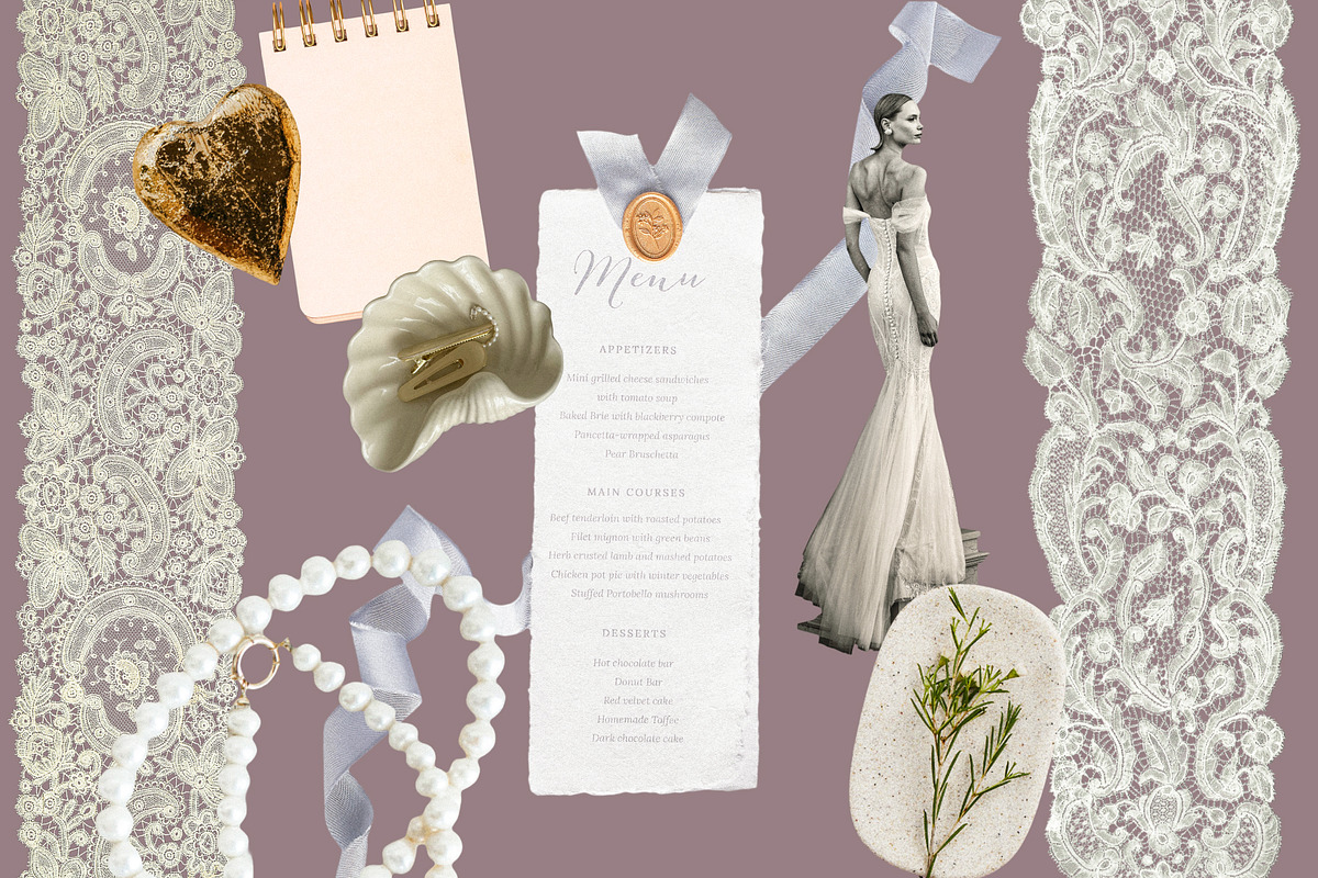 Pearl & Lace: Romantic Collage Kit, an Object Graphic by Anzhelika (Photo 9 of 10)