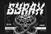 Syrax – Brutal Black Metal Typeface, a Blackletter Font by Ardana Creative (Thumbnail 1 of 9)