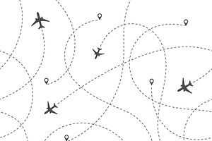 Dotted Airplanes Routes