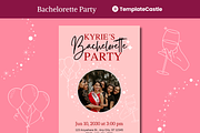 Bachelorette Party Canva Invitation, a Design Template by TemplateCastleStore (Thumbnail 1 of 2)