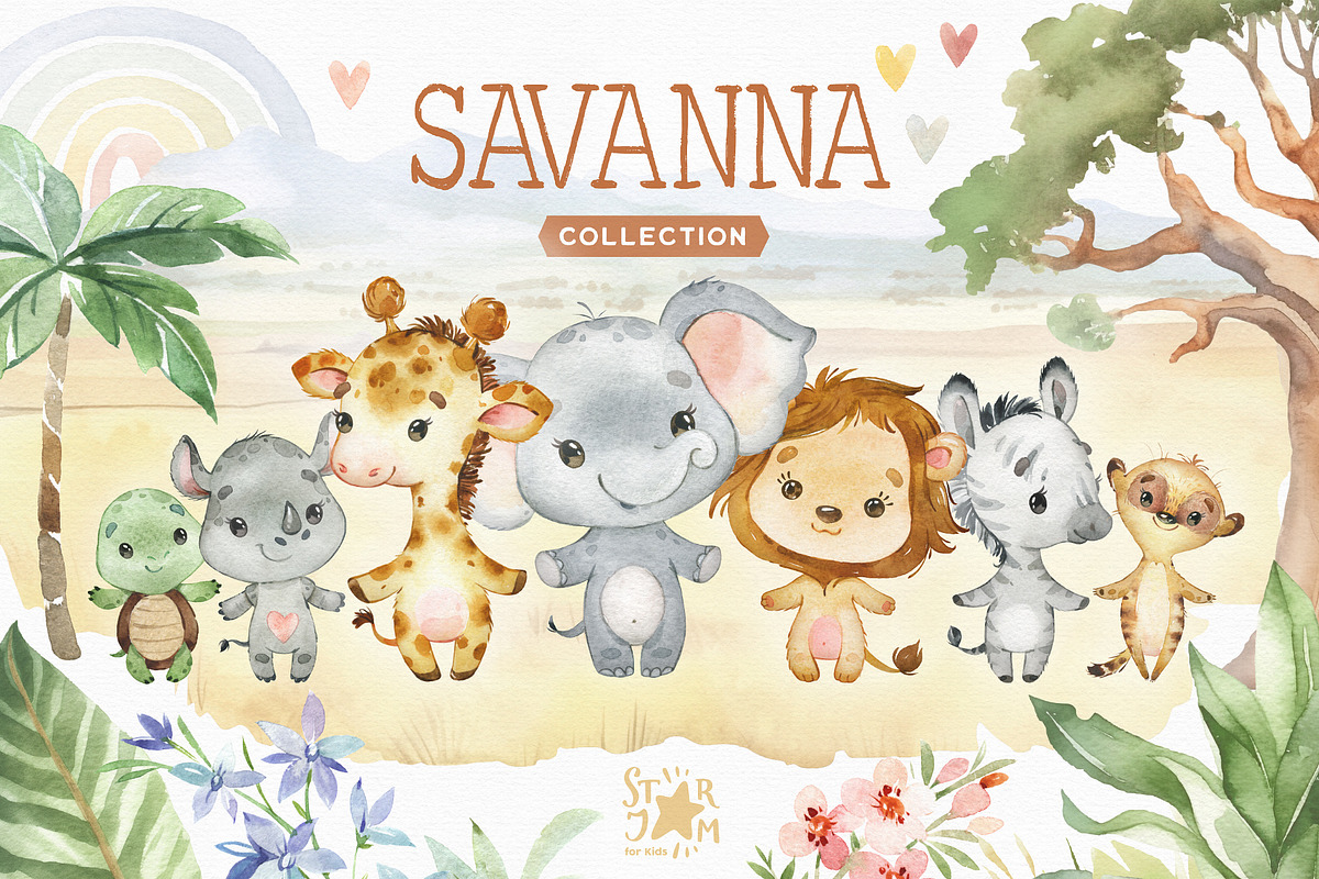Savanna. Animal Collection, an Animal Illustration by StarJam (Photo 1 of 7)