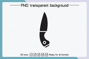 Kitchen Knife Glyph Icon