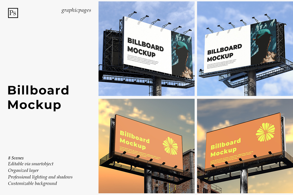 Billboard Mockup, an Advertising Mockup by graphicpages (Photo 1 of 13)