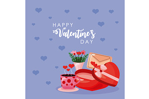 valentines day decorative card, an Illustration by studiogstock