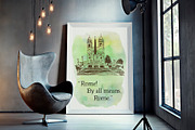 Set of Rome sketches, a Background Graphic by Everilda (Thumbnail 5 of 6)