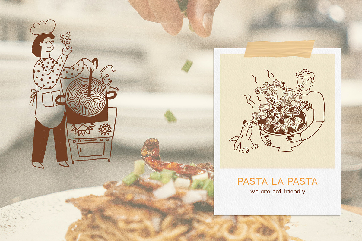 Pasta La Pasta. Food illustrations., a Food Illustration by Annakniaz (Photo 10 of 18)