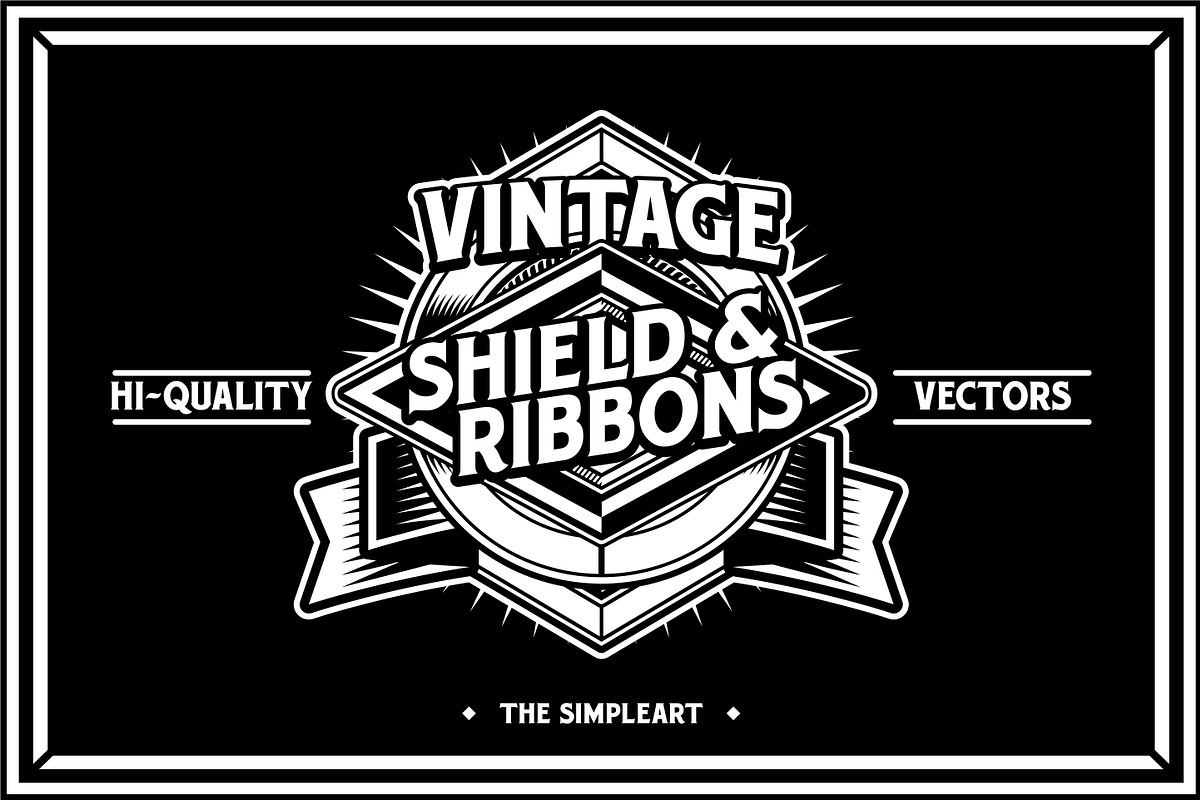 Vintage Shield & Ribbons