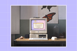 Retro Computer - Instagram Templates