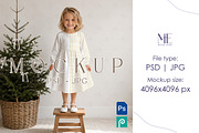 Christmas Dress Mockup Clothing PSD, a Shirt Mockup by Mie Mockup Studio (Thumbnail 1 of 6)