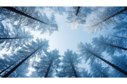 cold nature blue misty icy ai, a Nature Photo by pikepicture