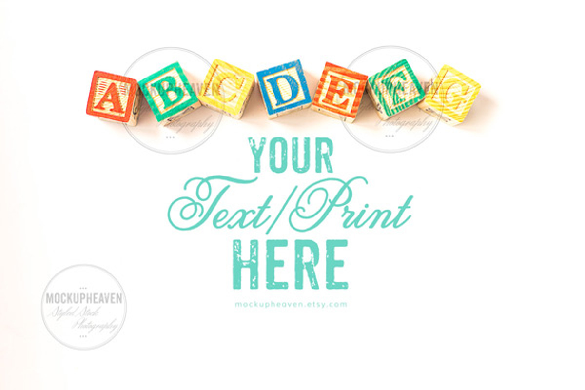 Kid & Baby Styled Stock Photography, a Print Template by MockUpHeaven