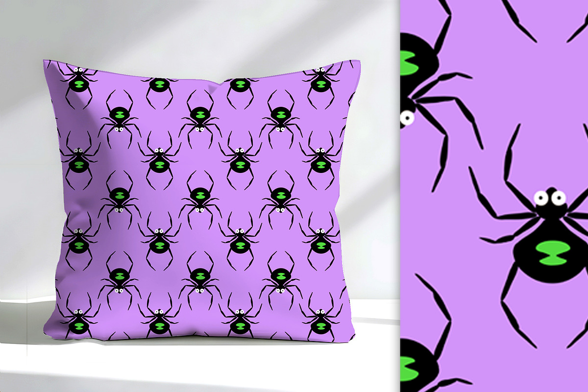 Halloween Spiders on Purple Seamless, a Pattern Graphic by Sharon Schwalbe (Photo 1 of 4)