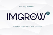 Imgrow - Modern Logo Font, a Sans Serif Font by trabaskriya (Thumbnail 1 of 7)