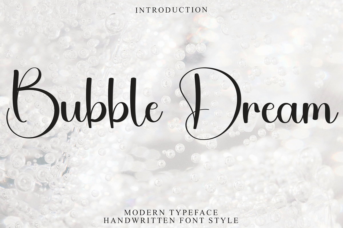 Bubble Dream, a Handwritten Font by InermediaSTUDIO (Photo 1 of 8)