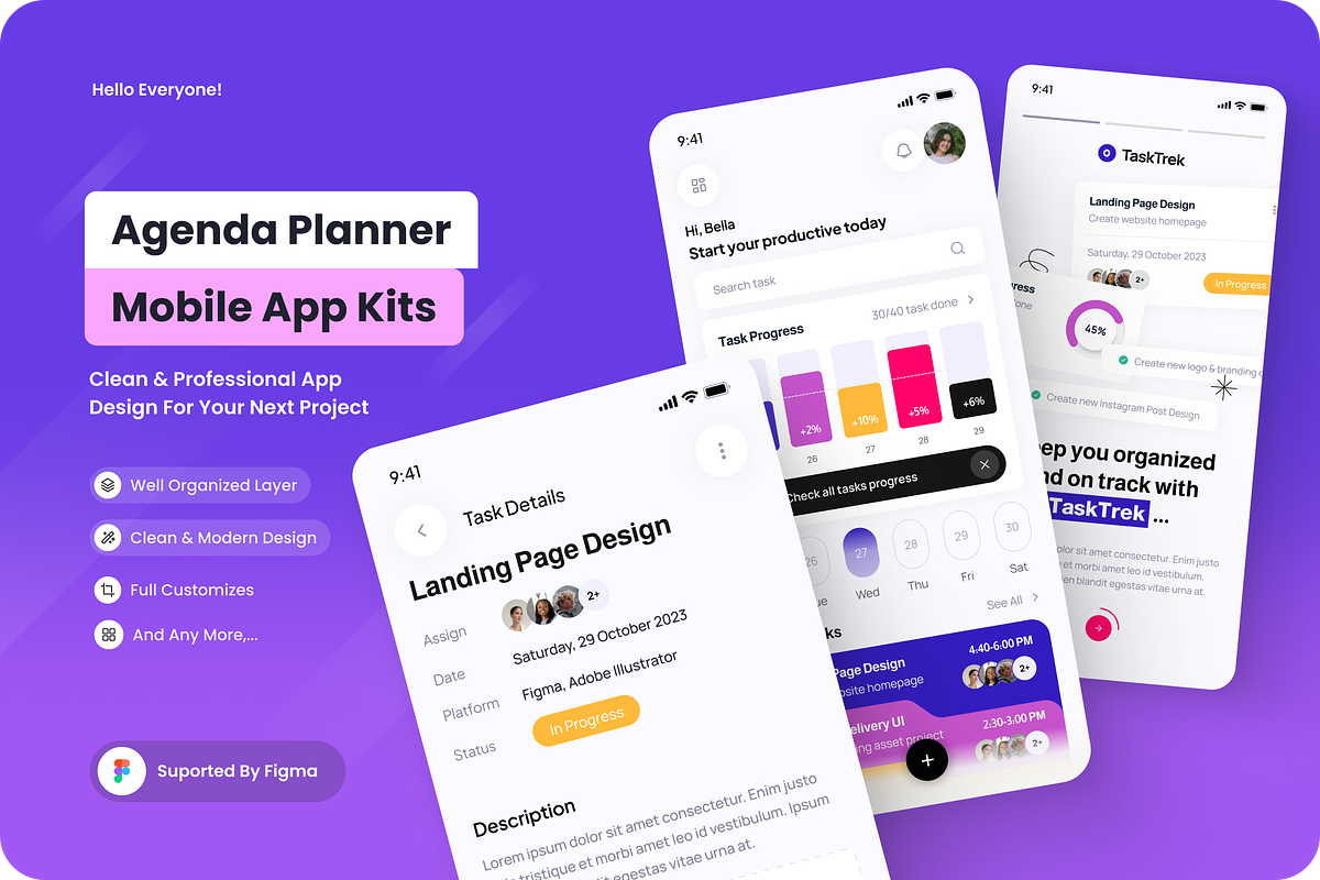 Agenda Planner Mobile Apps, an App Template by SquidPixey (Photo 1 of 5)