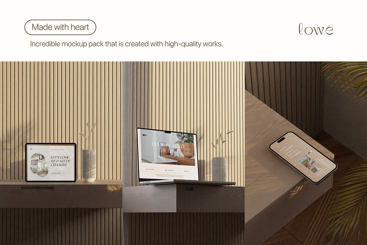 Lowe - Minimal Mockup Bundle, a Device Mockup by Creavora (Photo 7 of 9)