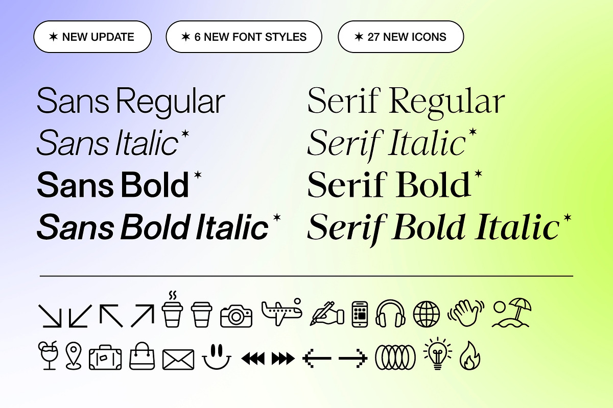 Neo Forma (NEW v2.0) 8 Fonts + Icons, a Sans Serif Font by Sam Parrett (Photo 6 of 14)