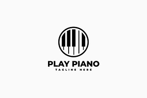 Piano Logo Template, a Branding & Logo Template by Zeer Graphic