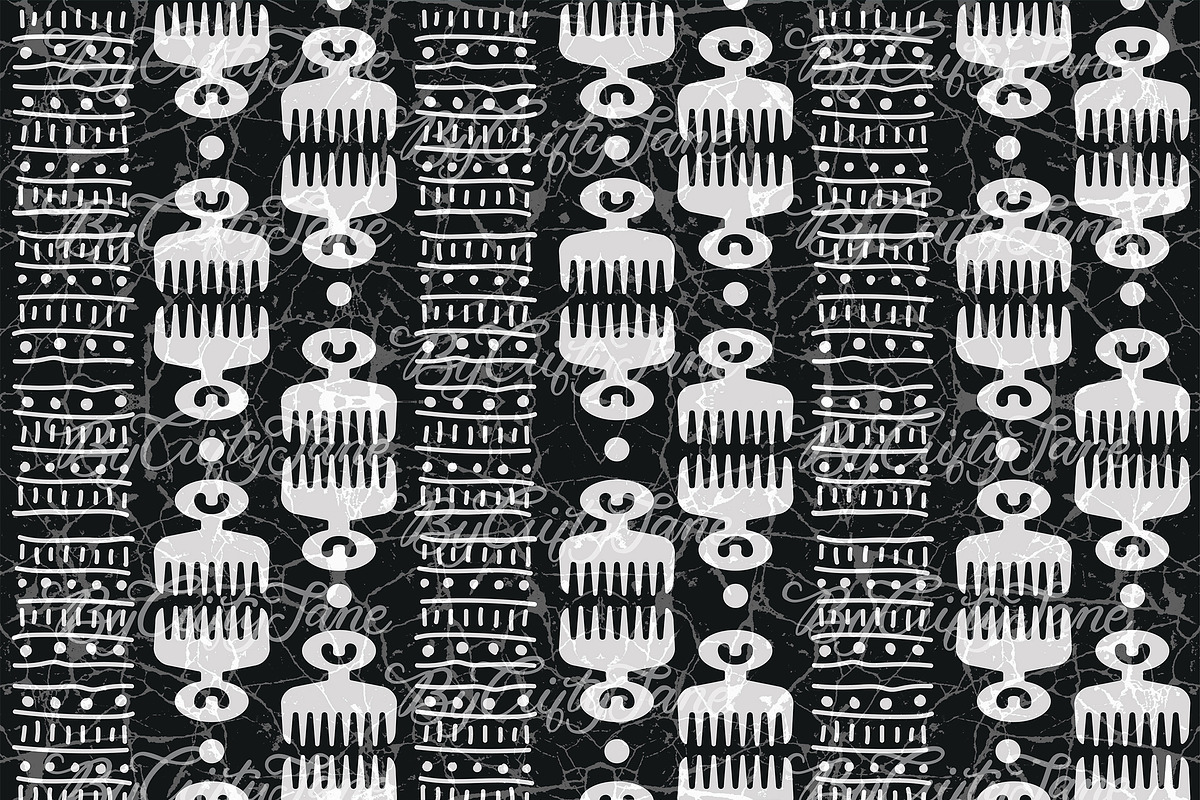 Adinkra DUAFE Pattern II, a Pattern Graphic by ByGiftyJane (Photo 4 of 11)