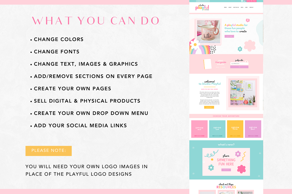 Playful Wix Website Template, a Wix Template by Design Pixie (Photo 4 of 8)