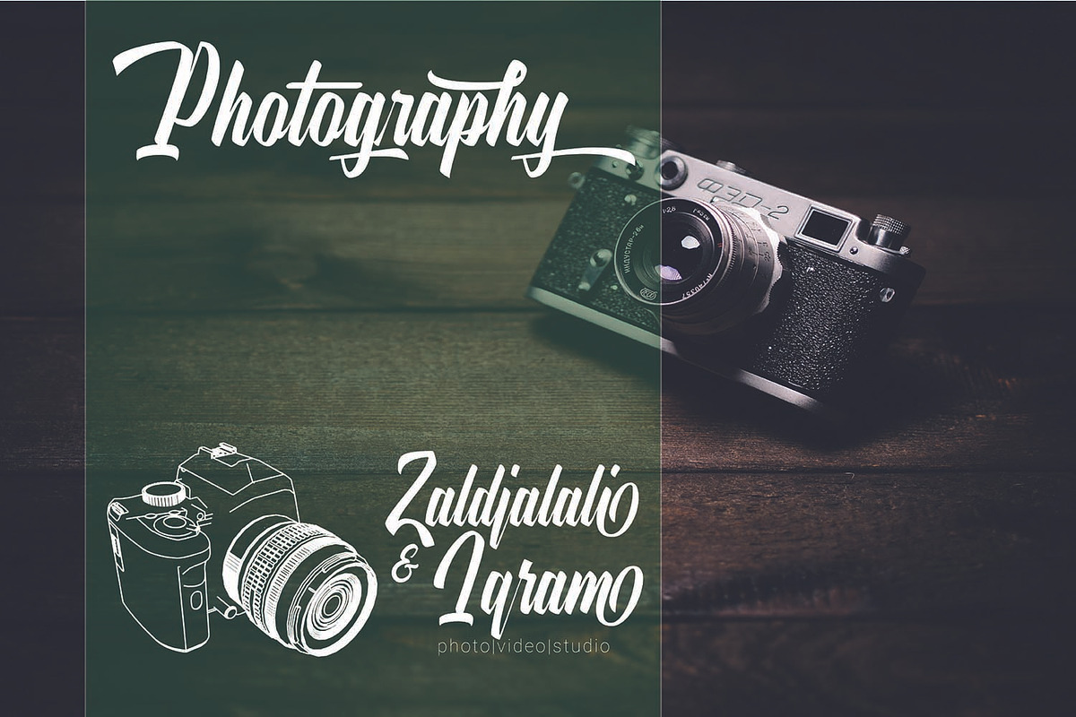 Onthel - Logotype brush font, a Script Font by Ridha-38.lineart (Photo 9 of 12)