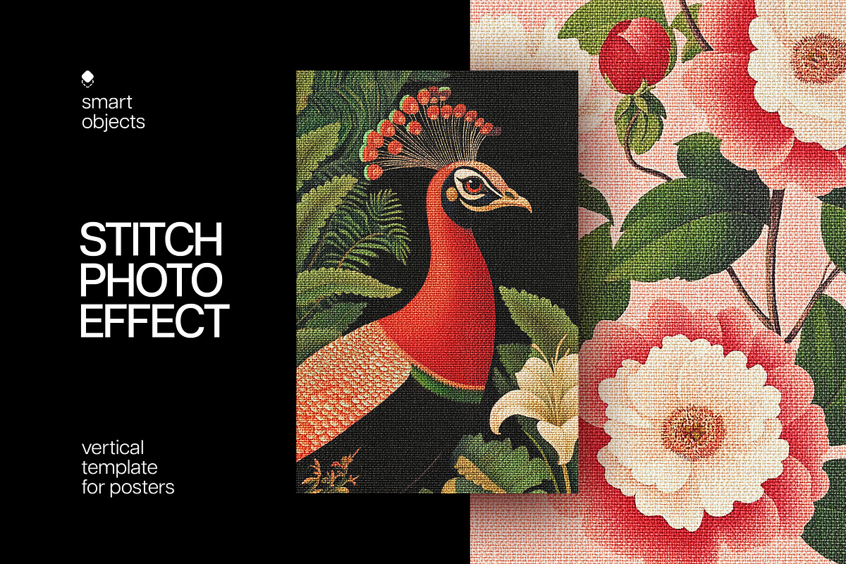 Embroidery Stitch Poster Effect, a Layer Style Add-On by Design Squad