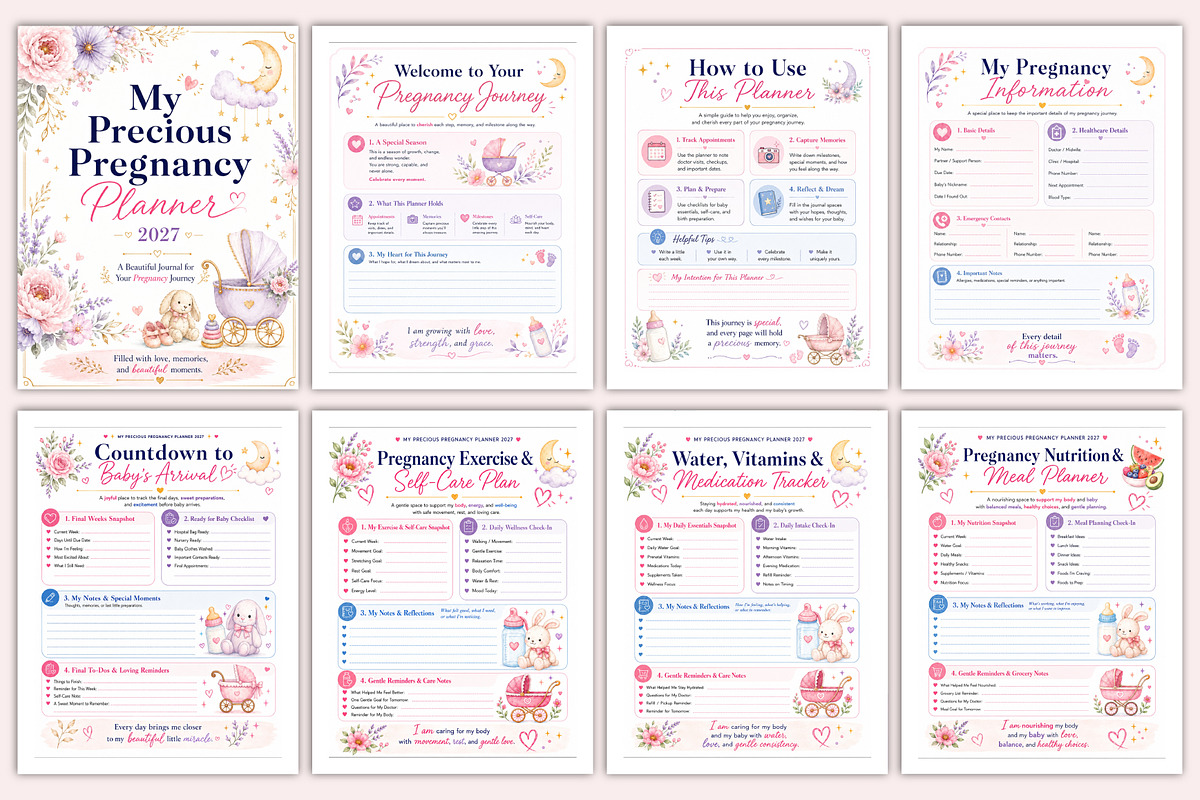 My Precious Pregnancy Planner 2027, a Stationery Template by Shumaya (Photo 2 of 5)