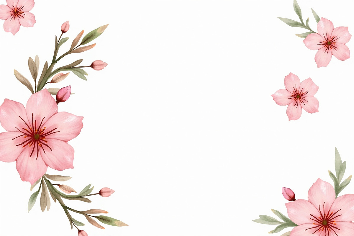 Romantic Pink Floral Clipart, an Illustration by jahid234 (Photo 7 of 11)