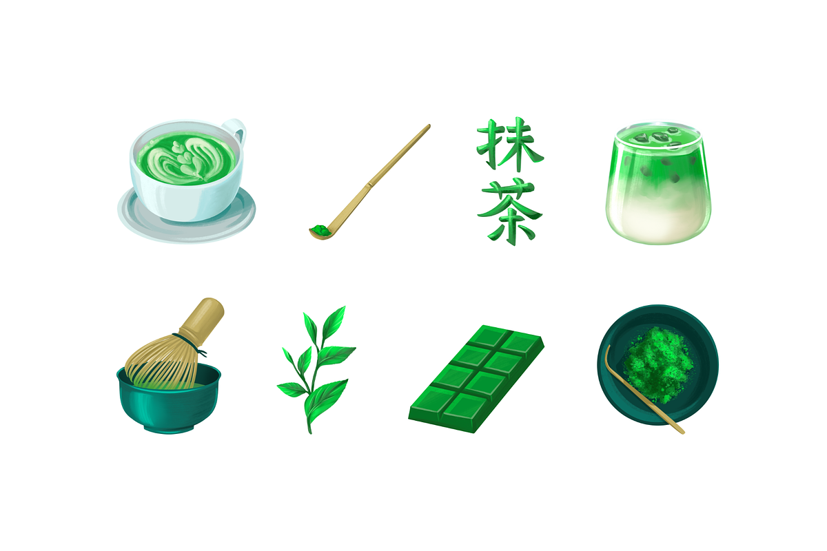 Matcha Green Tea, a Food Illustration by Deemak Daksina (Photo 1 of 3)