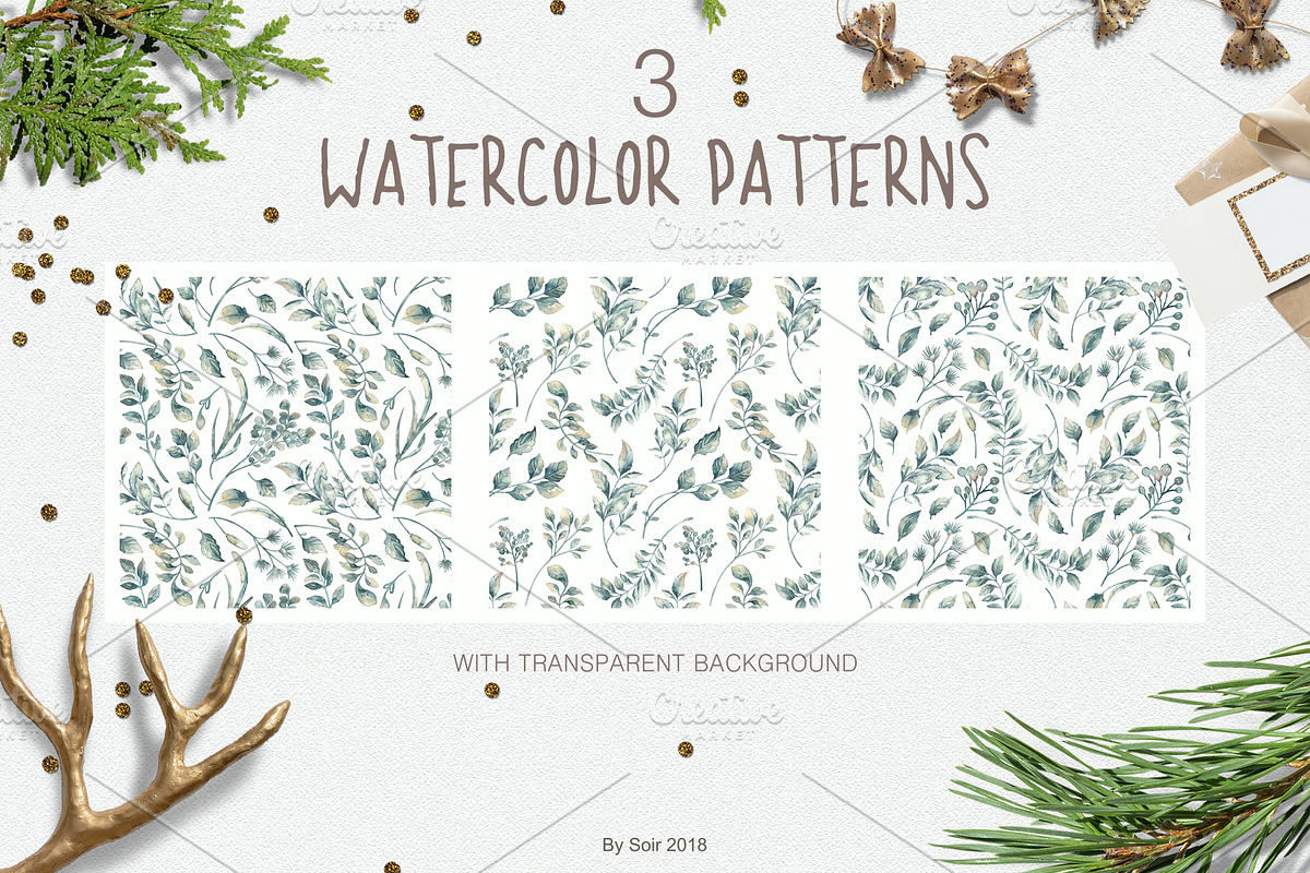 Rustic Twist (Watercolor Clipart), an Illustration by Soir Creative (Photo 4 of 7)