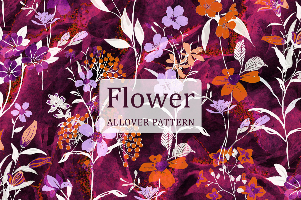 Flower Allover Pattern Design | Creative Market