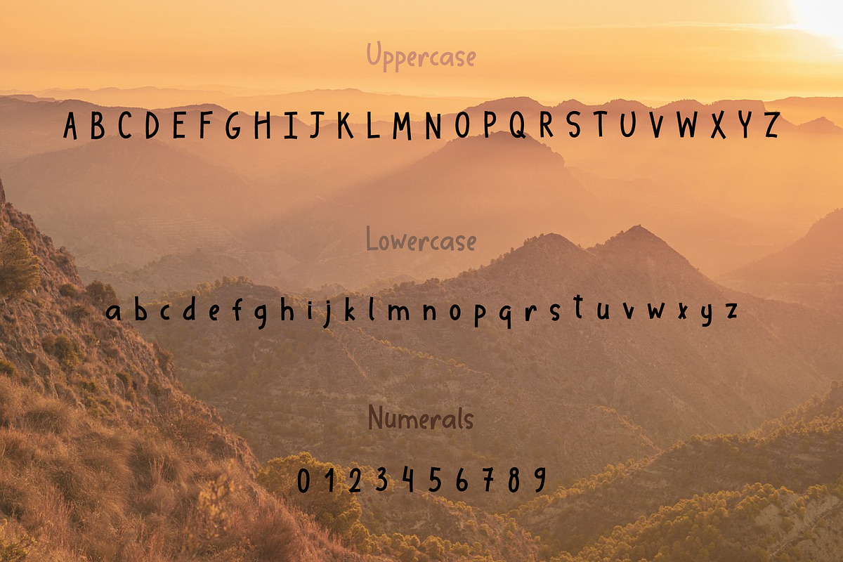 Petite Amelie, handwritten font, a Sans Serif Font by Helen Sko (Photo 3 of 9)