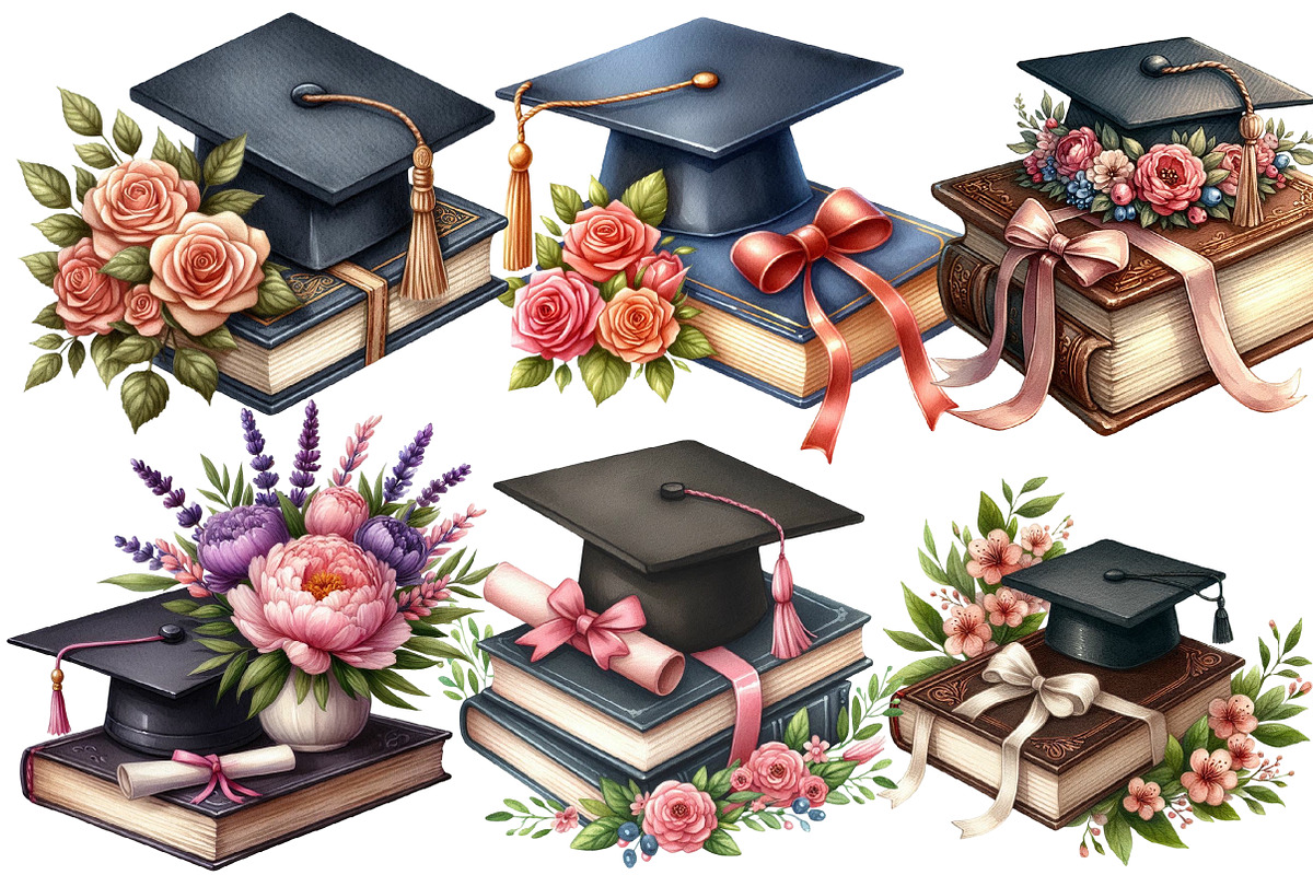Graduation Cap Sublimation Clipart, an Illustration by Designworld (Photo 3 of 5)