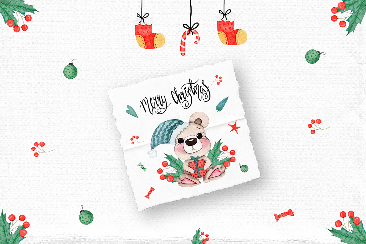 Watercolor Winter Friends, a Decorative Illustration by TanataDesign (Photo 10 of 10)