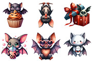 Quirky Bat Clipart, an Illustration by DreamArtGraphic (Thumbnail 2 of 5)