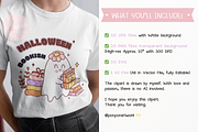 Ghost Reading Book Clipart, a Seasonal Illustration by ponponartwork (Thumbnail 4 of 5)