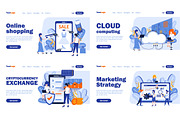 Flat Design Landing Page, a Finance Illustration by alexdndz (Thumbnail 2 of 11)