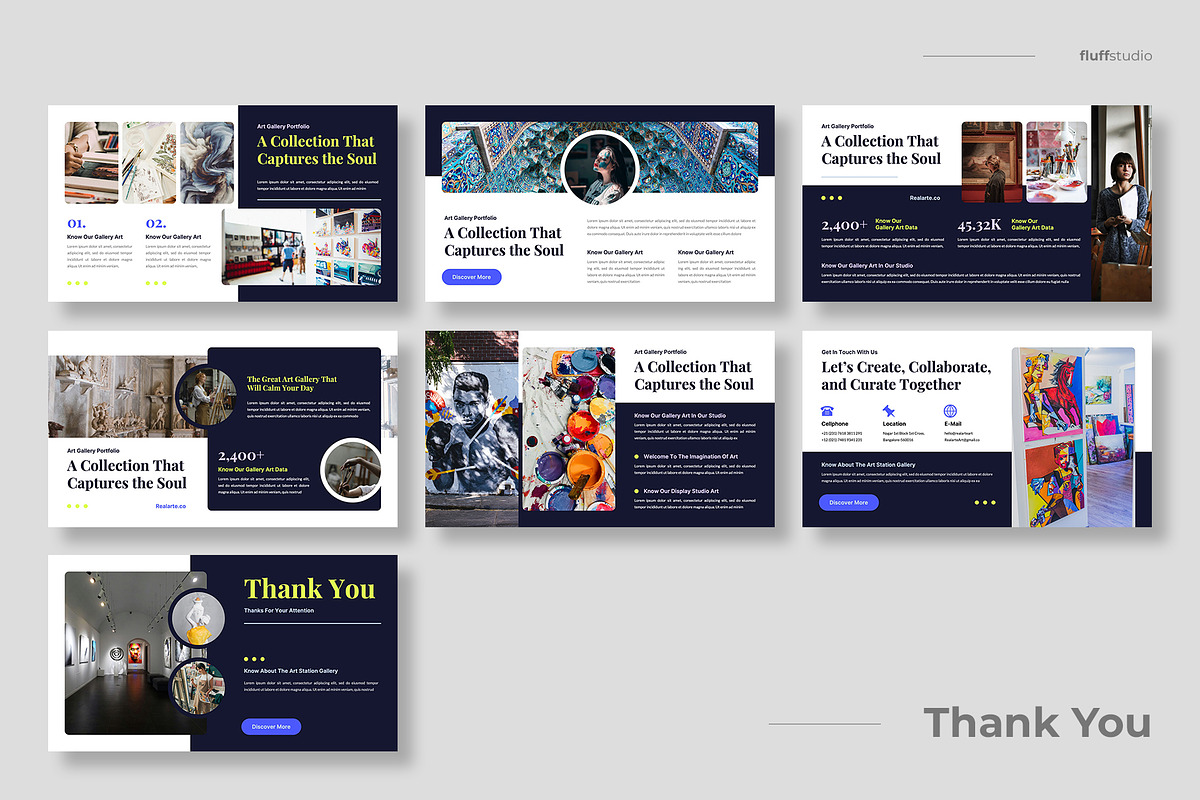 Art Gallery Google Slides Template, a Presentation Template by fluffstudio (Photo 4 of 4)